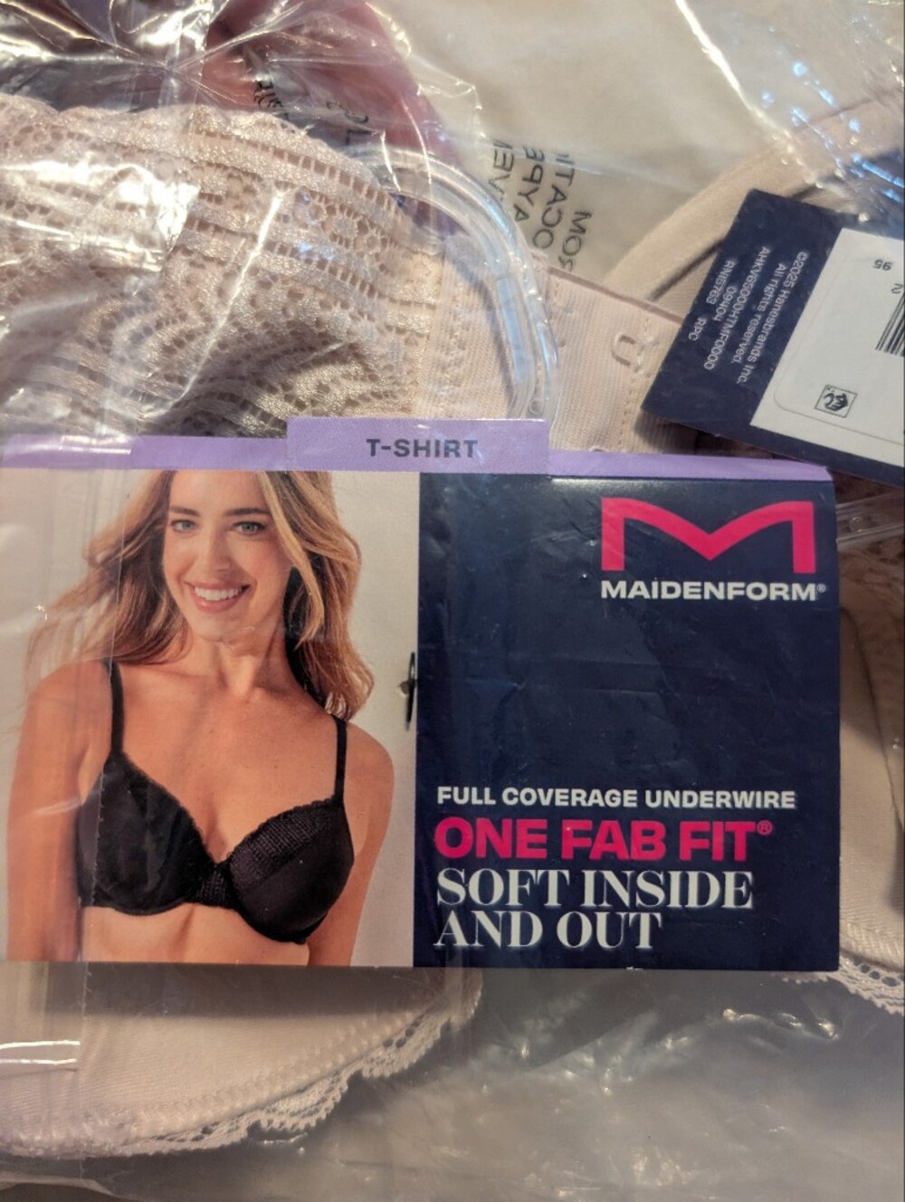 Maidenform Tan Lace Underwire T-Shirt Bra